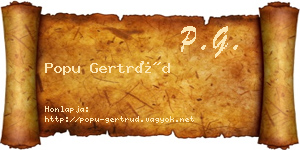 Popu Gertrúd névjegykártya